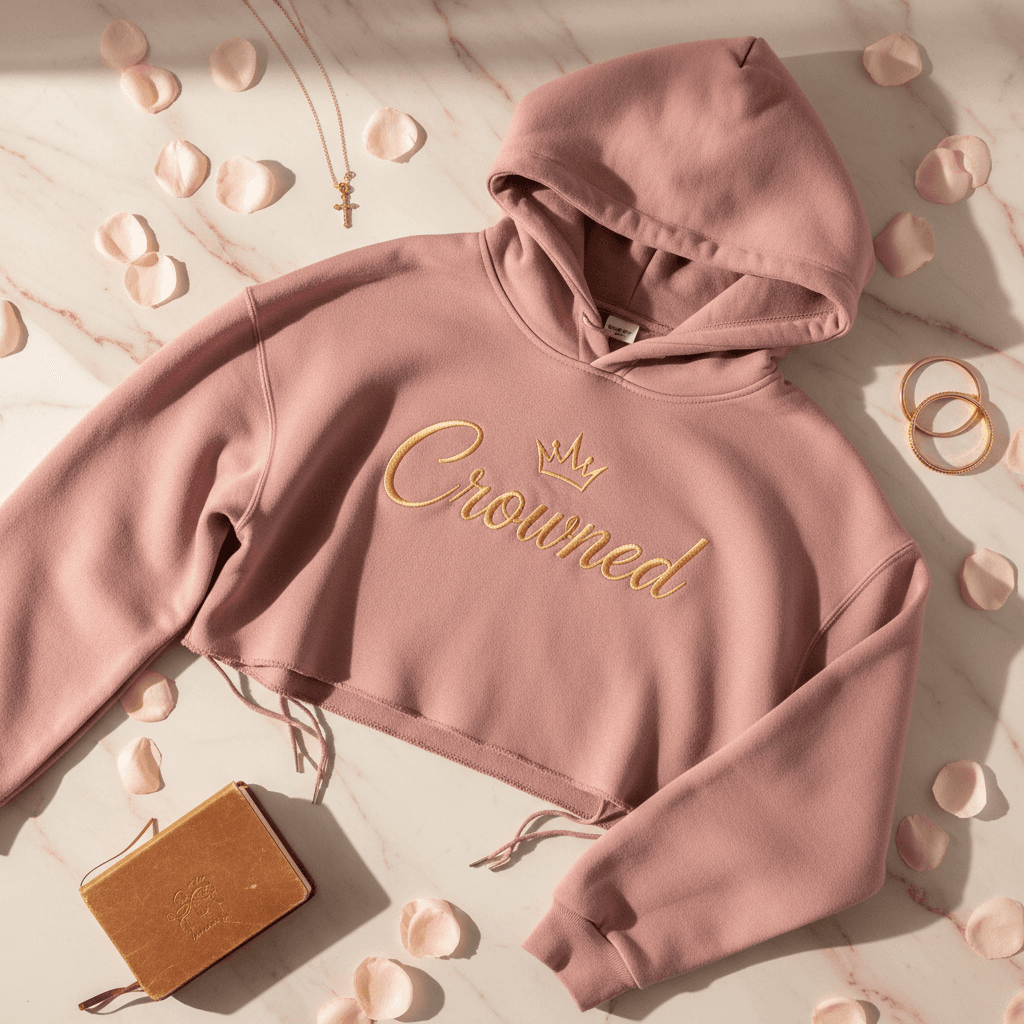 Crowned Cropped Hoodie