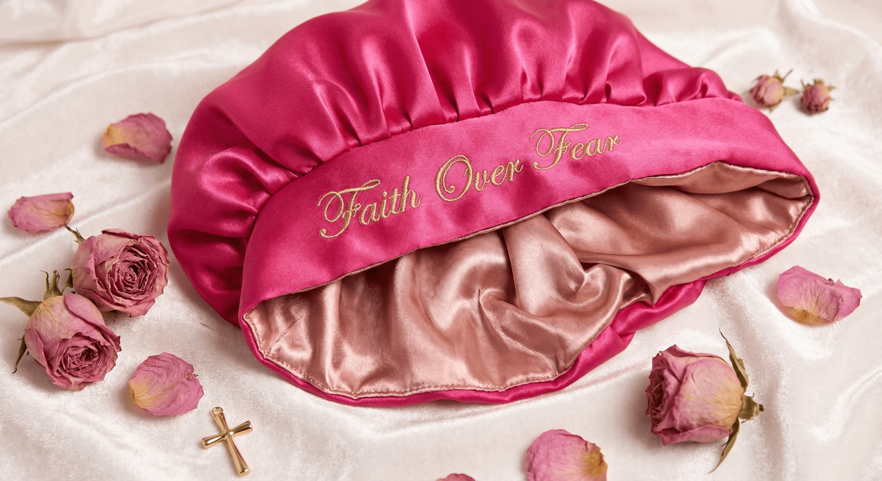Faith Over Fear Satin Bonnet